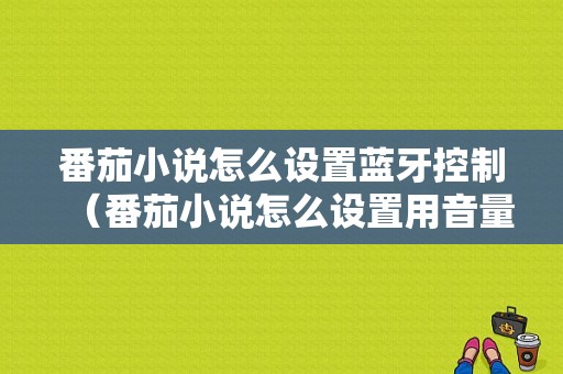 番茄小說(shuō)怎么設(shè)置藍(lán)牙控制（番茄小說(shuō)怎么設(shè)置用音量鍵翻頁(yè)）