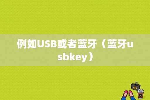 例如USB或者藍牙（藍牙usbkey）